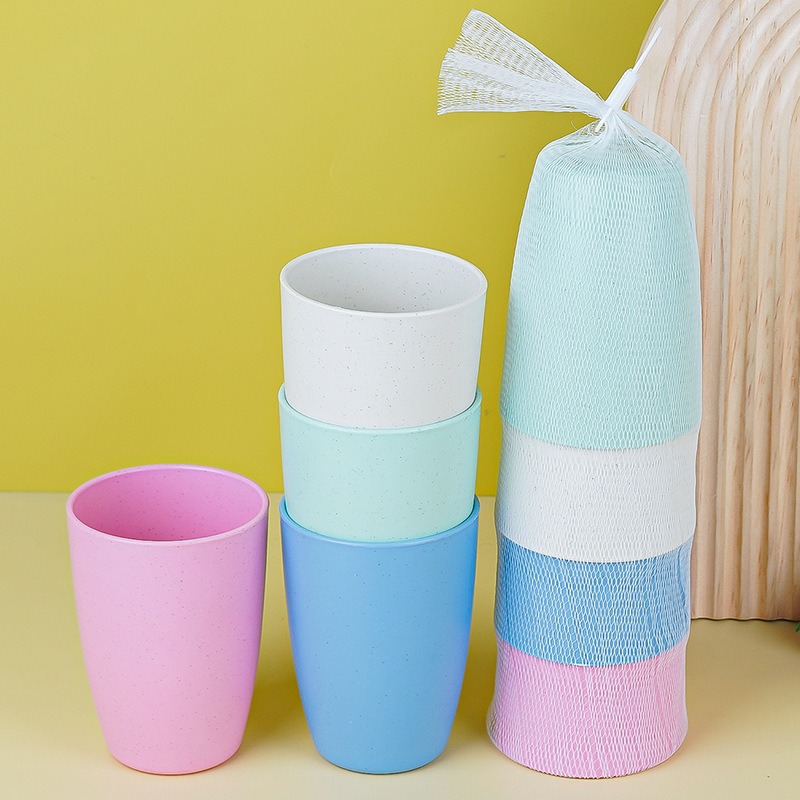 Cross-border wheat straw water cup net bag packaging, household anti-drop toothbrush cup, water cup, household wheat cup manufacturer wholesale Application Scenario