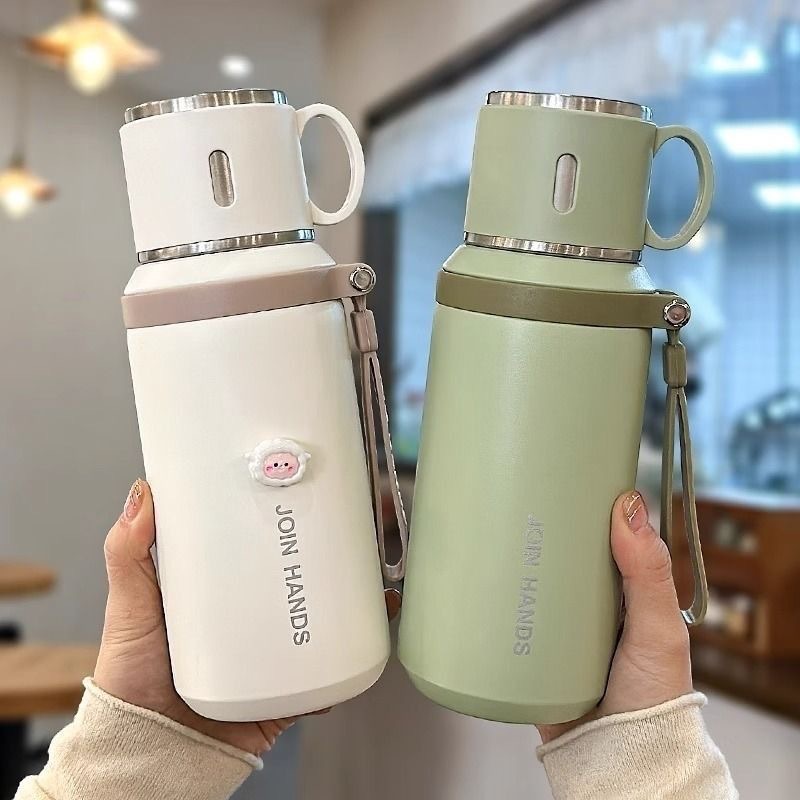 316 stainless steel insulated cup, simple tea brewing cup for men and women, large-capacity fashionable water bottle, portable water cup, bowl lid cup Specification drawing