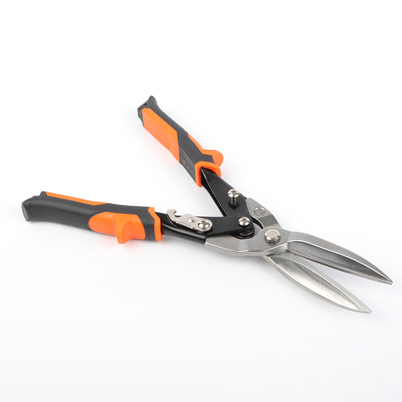 12-inch aviation shears, industrial iron sheet shears, quenching and polishing iron sheet shears, aviation shears details Picture