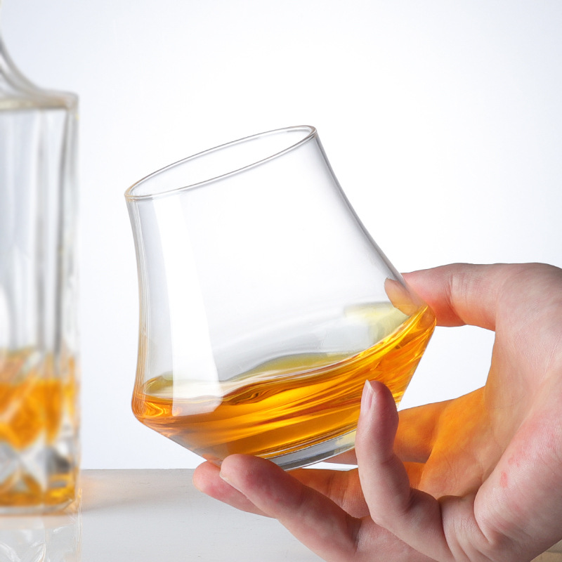 Wholesale creative wine blade cups, whisky wine glasses, household crystal glass cups, bar commercial beer glasses, ice hockey glasses Specification drawing