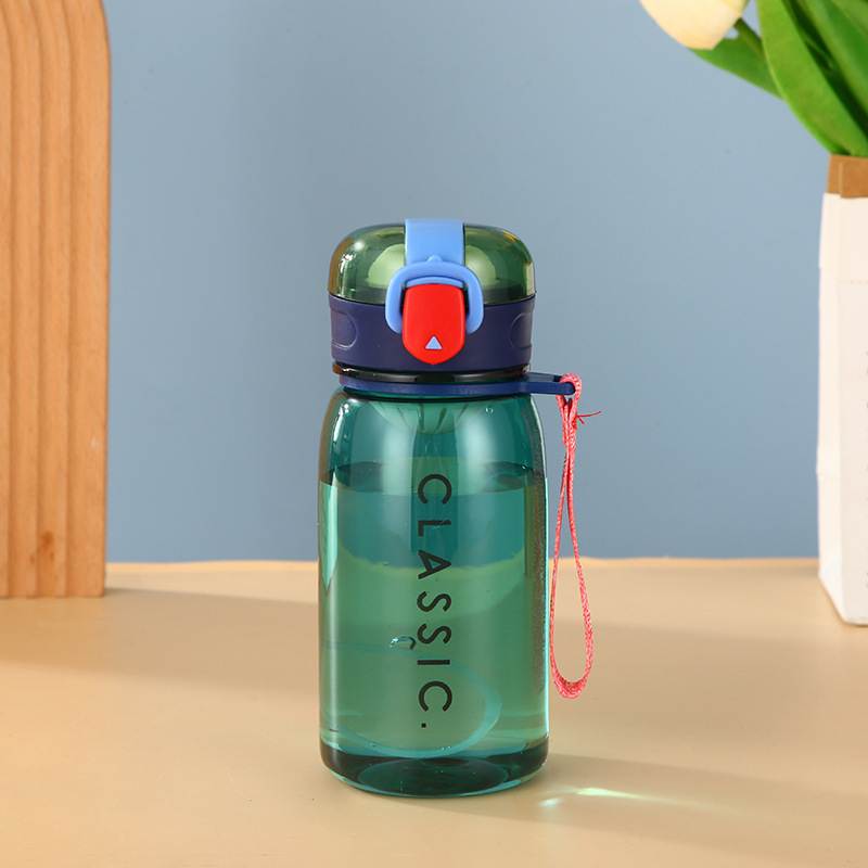 Cross-border bestseller transparent lid plastic cup outdoor sports water cup with a drawstring for easy carrying, lock to prevent leakage and reinforce the cup body Specification drawing