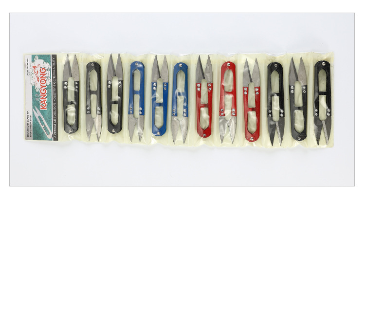 Factory direct supply of U-shaped trimming scissors, home yarn scissors, cross-stitch scissors, wholesale needle and thread ends, small scissors undefined
