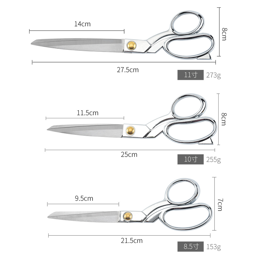 Factory stock stainless steel tailor scissors, German clothing tailor scissors, sewing craftsmanship household scissors details Picture