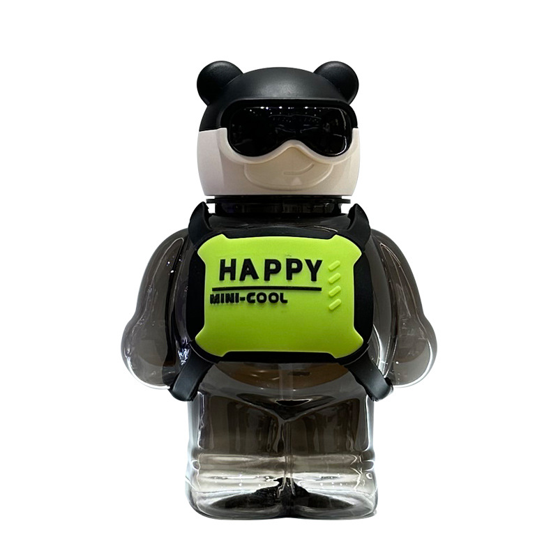 Children's cartoon plastic water cups, high appearance level, large-belted cups, cute summer student space cups, large-capacity straw cups Item Picture
