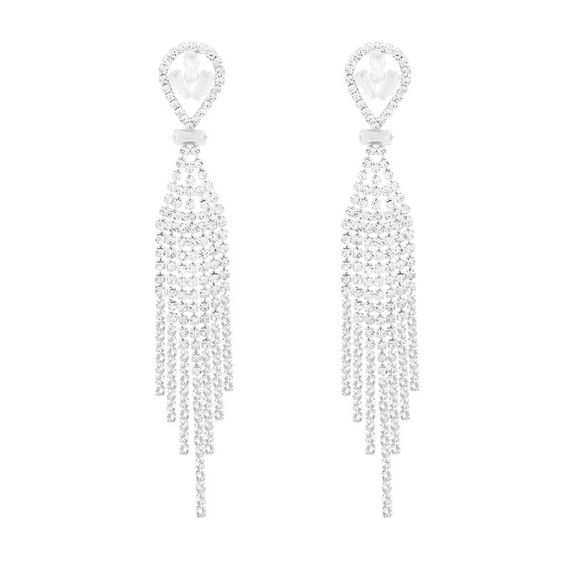 Light luxury and high-end long tassel earrings, niche design, fashionable and versatile stud earrings, exaggerated and elegant earrings for women wholesale Item Picture