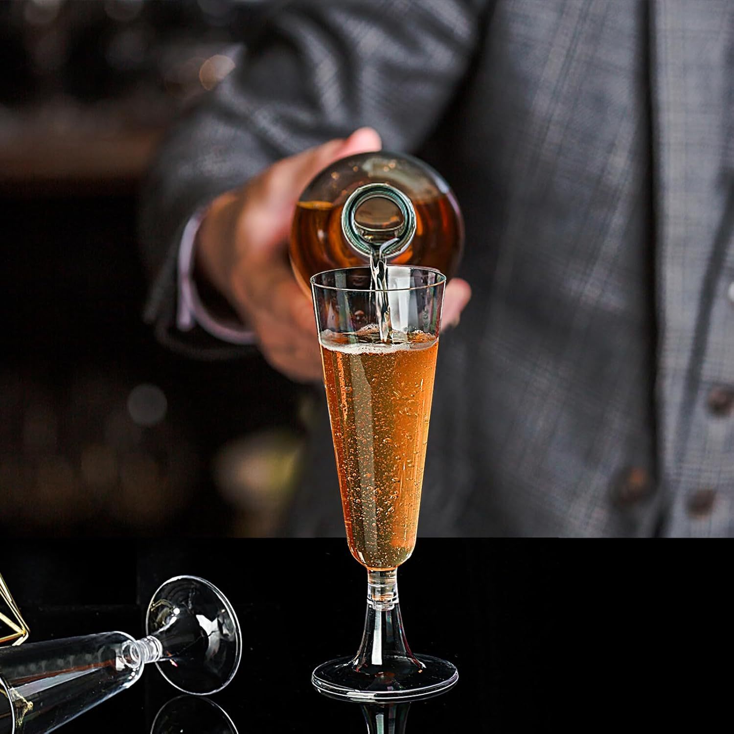 Wholesale 150ML disposable champagne glasses, transparent cocktail glasses, plastic red wine highball glasses, party wine glasses Specification drawing