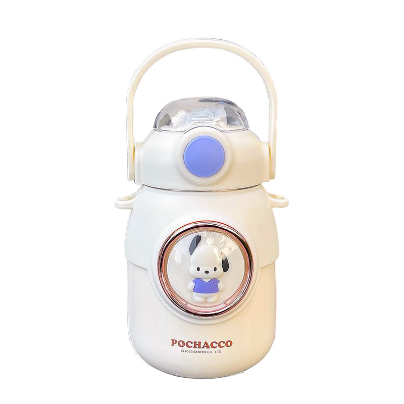 Sanrio insulated cup, genuine Kuromi cartoon water bottle, portable for children, high appearance level, super cute stainless steel cup Item Picture