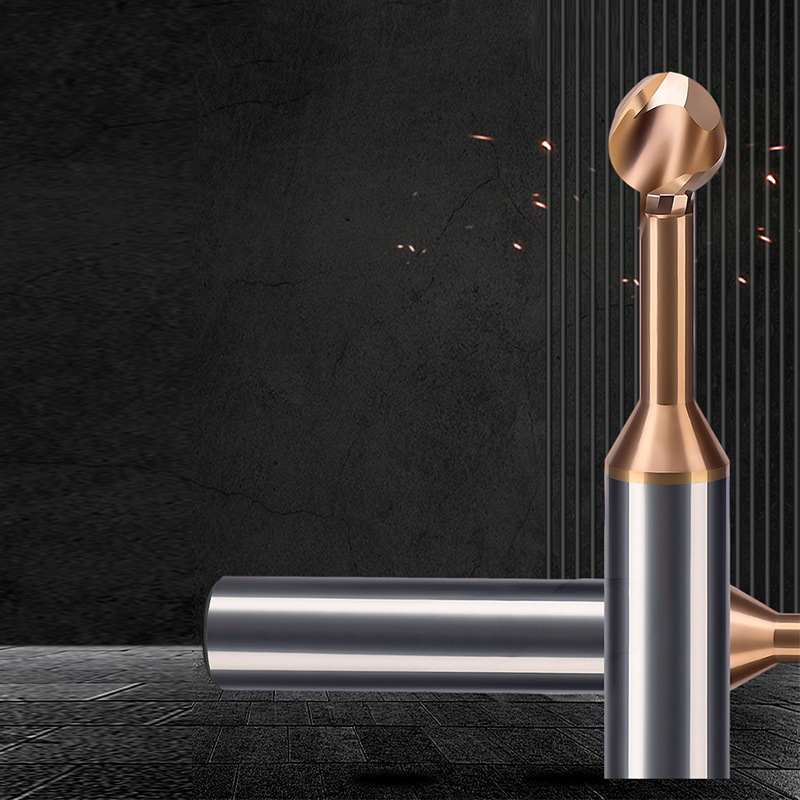 Original production of lollipop ball end mills, tungsten steel alloy ball cutters, and CNC ball end tools for coated steel details Picture