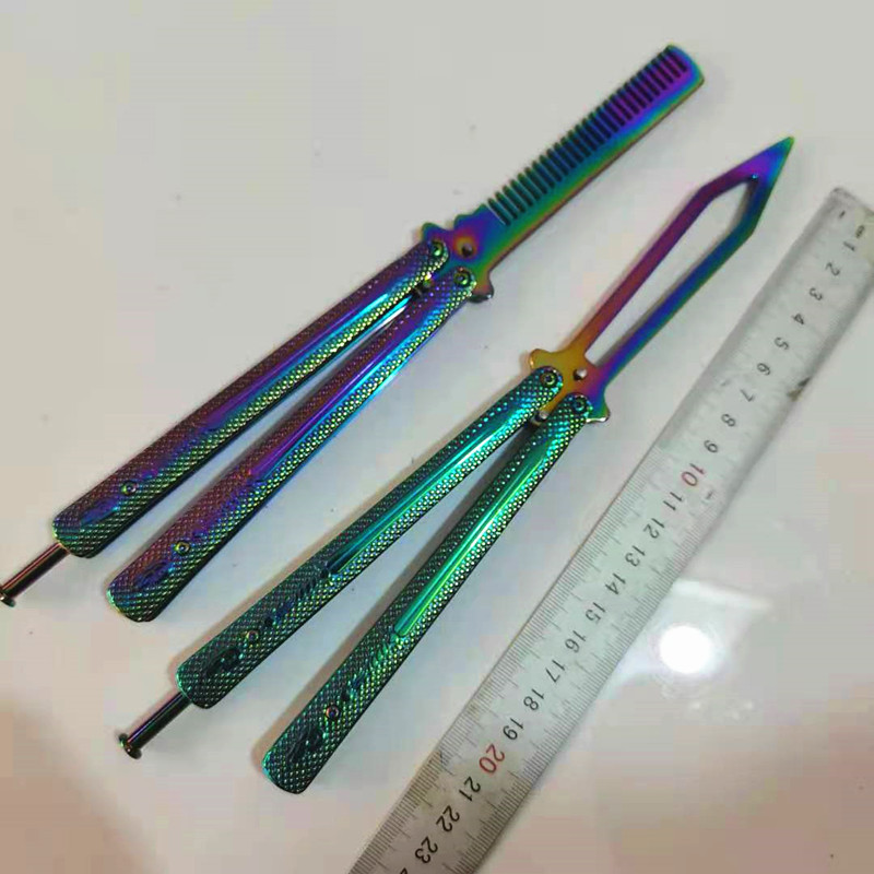 Stainless steel outdoor tools such as butterfly flaps and combs in color titanium are available in stock Application Scenario