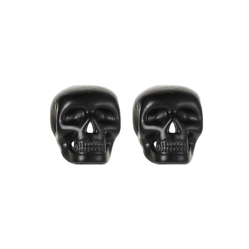 European and American style ghost-head stud earrings, Gothic retro skull stud earrings, retro men's and women's earrings, Halloween accessories full figure