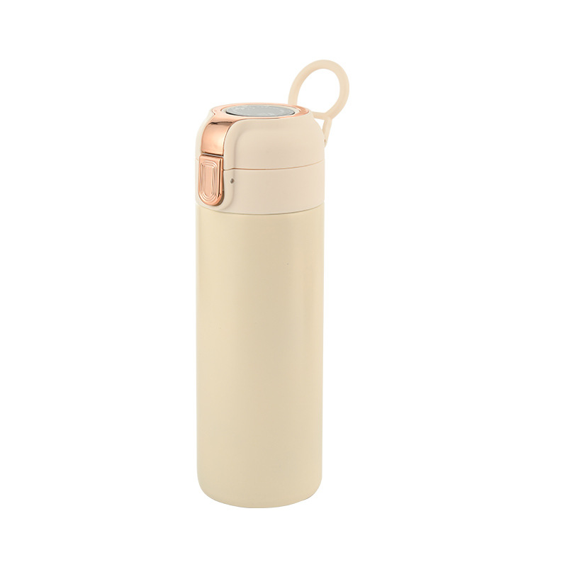 New hand-held hook bouncing insulated cup with lock, anti-scald 304 stainless steel custom logo, practical gift cup Item Picture