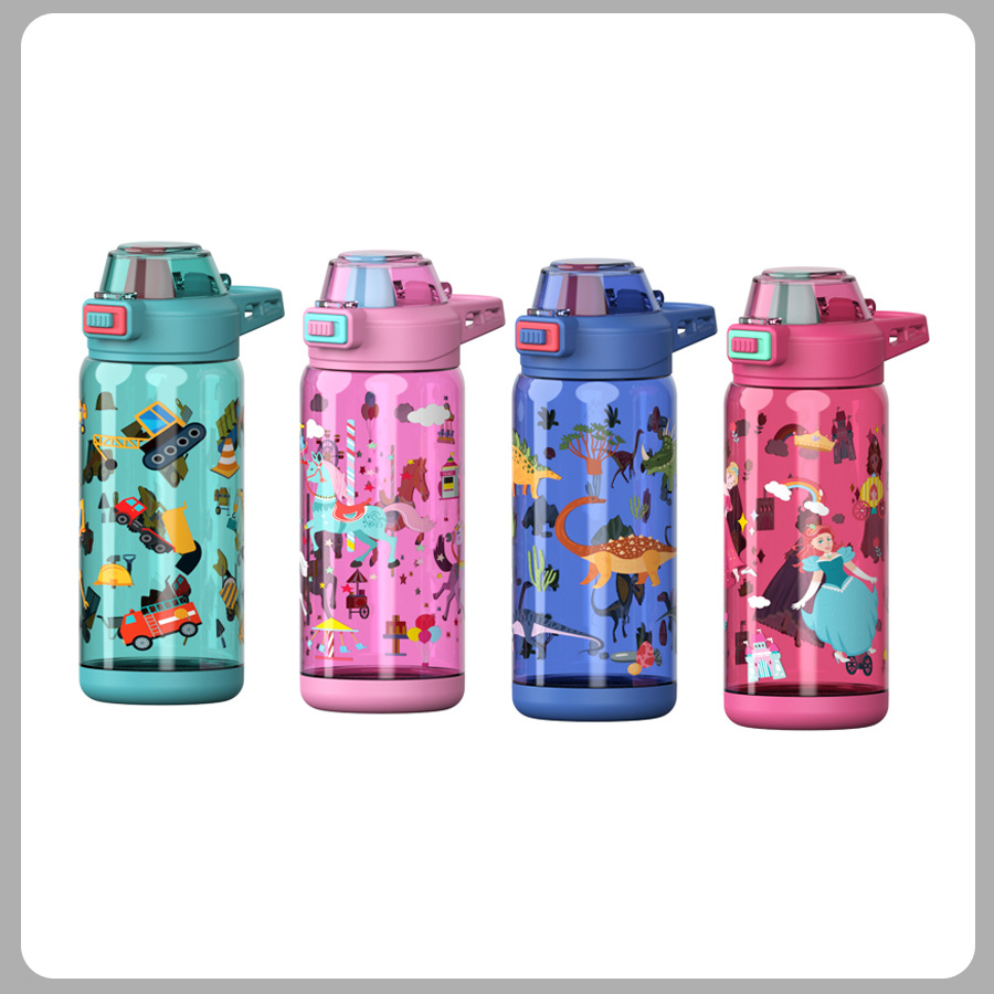 New cartoon children's water cup for school girls, 2025 New girls' cup, summer water bottle, student cross-border Item Picture