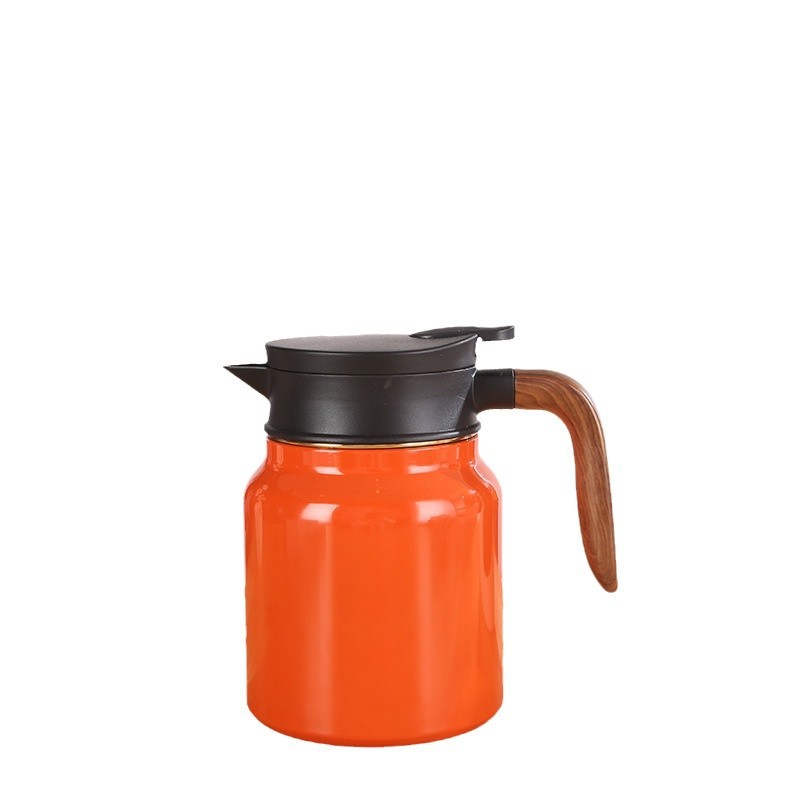 316 stainless steel insulated cup, large-capacity steeping pot, tea-water separation steeping pot, portable wood grain household insulated pot Item Picture