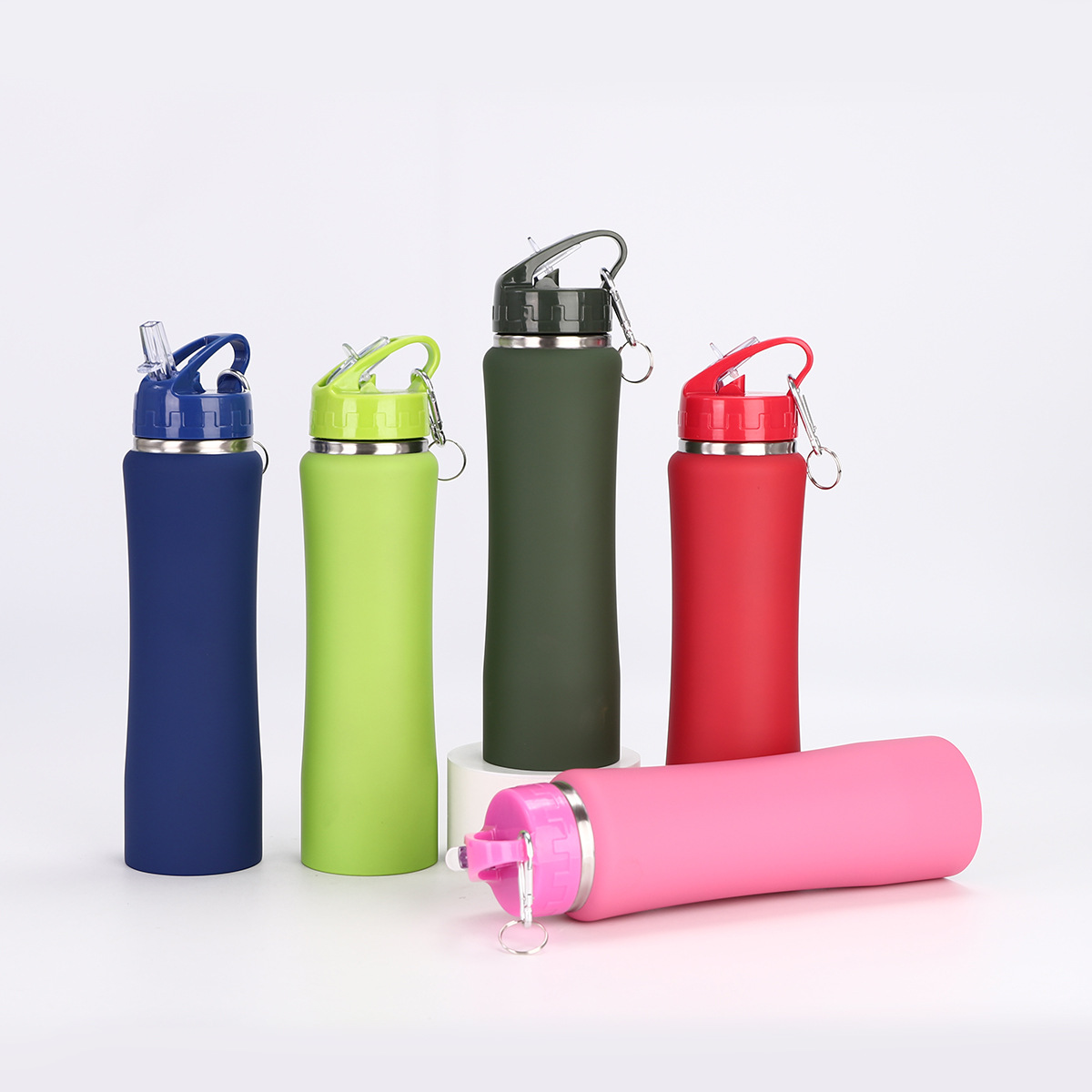 Cross-border European and American 304 stainless steel insulated cup, outdoor mountaineering sports water bottle, large-capacity waist-shaped cup, handle water cup Specification drawing