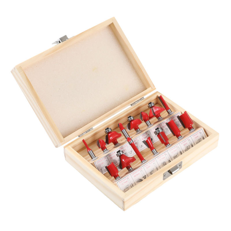 Woodworking milling cutter set, trimming machine, woodworking milling cutter 12-piece set, woodworking alloy slotting milling cutter, flat milling cutter full figure