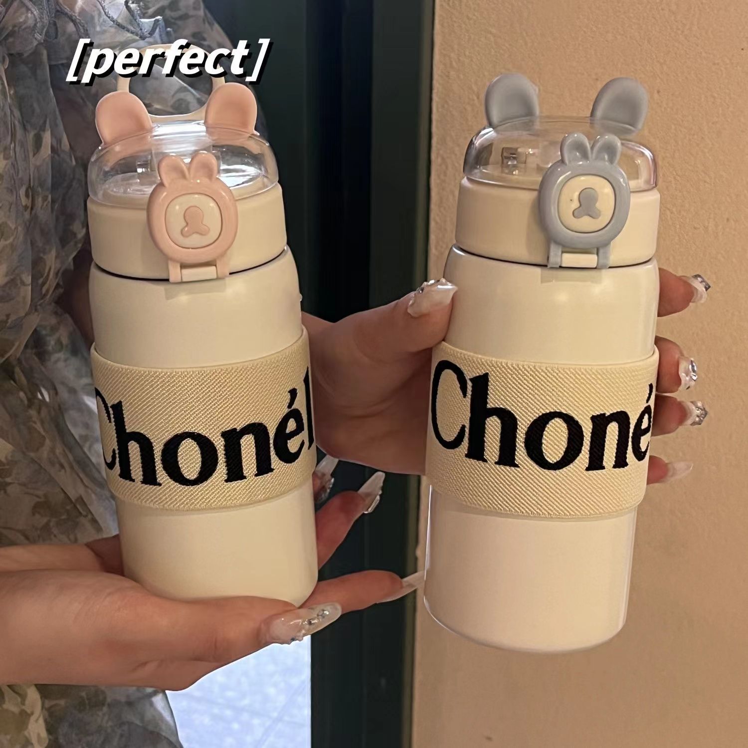 New cute and girlish insulated cup, high appearance level, simple autumn portable water cup, ins style student insulated cup details Picture