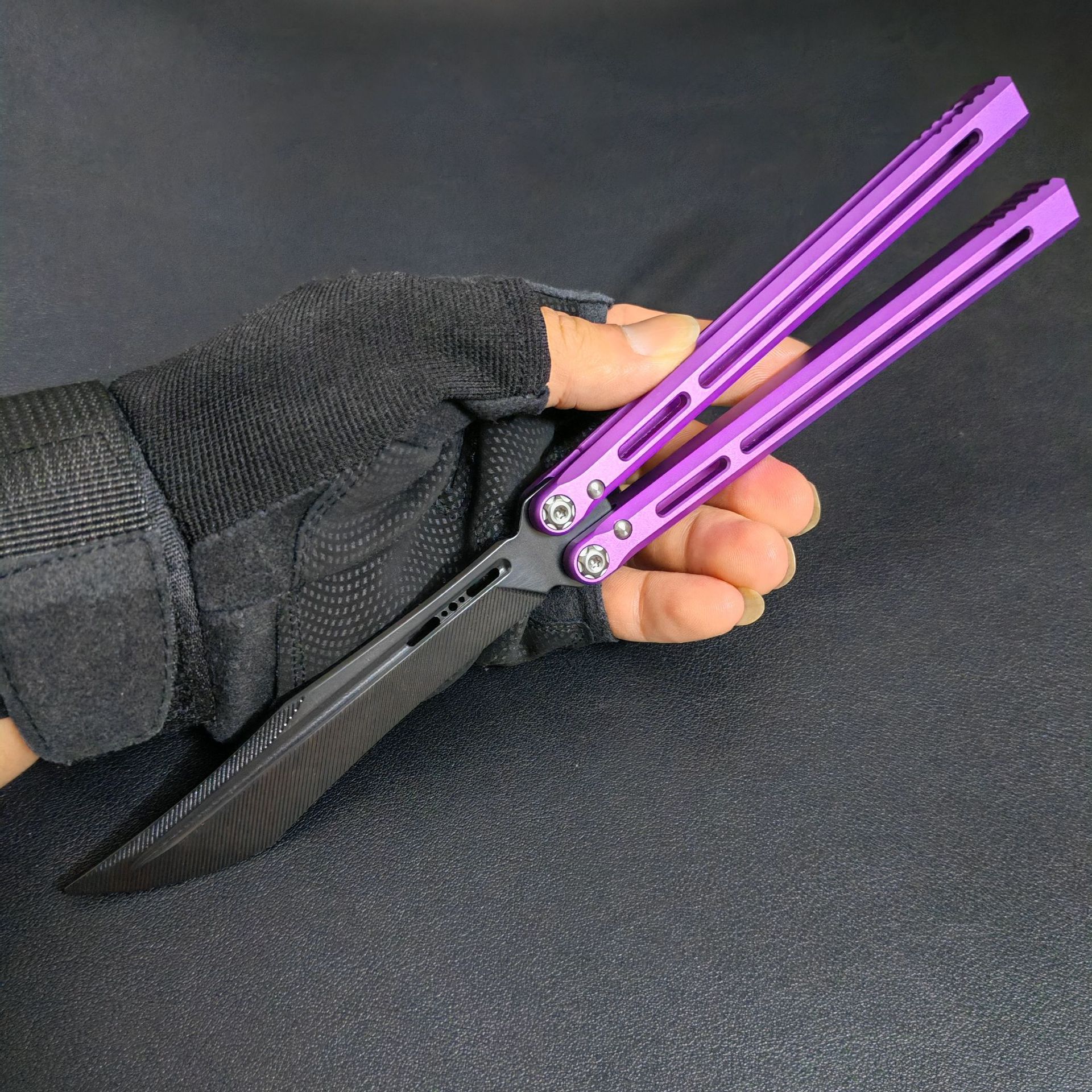 Outdoor telesto butterfly knife fork unedged Training swing multi-functional folding knife all-in-one toy edc undefined