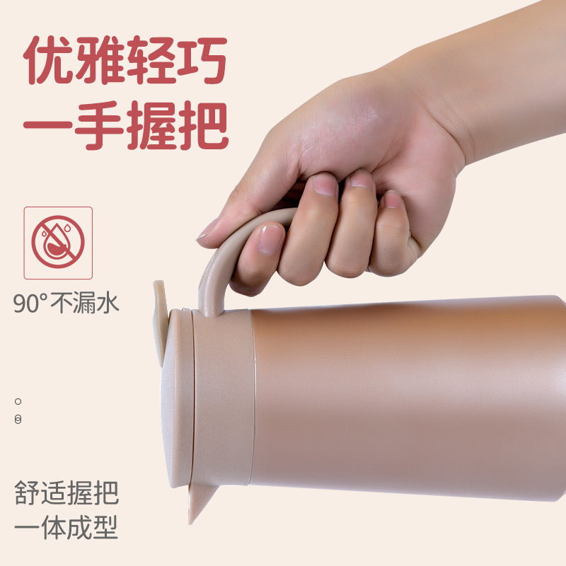 800ML large-capacity insulated kettle, household solid-color 304 stainless steel boiling water kettle, portable warm water kettle for student dormitories Specification drawing
