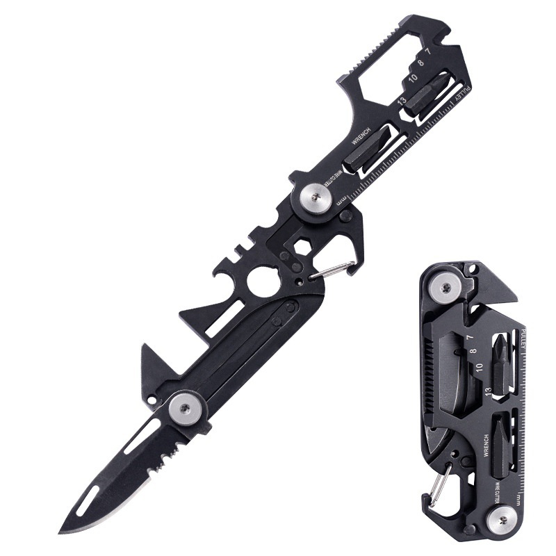 Tool card EDC outdoor survival folding wrench tool knife stainless steel folding tactical scissors mini repair Application Scenario