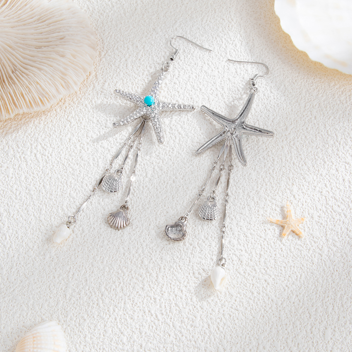 European and American cross-border ocean ins stylish Su earrings, Bohemian niche small fish pendant earrings, starfish earrings for women Application Scenario
