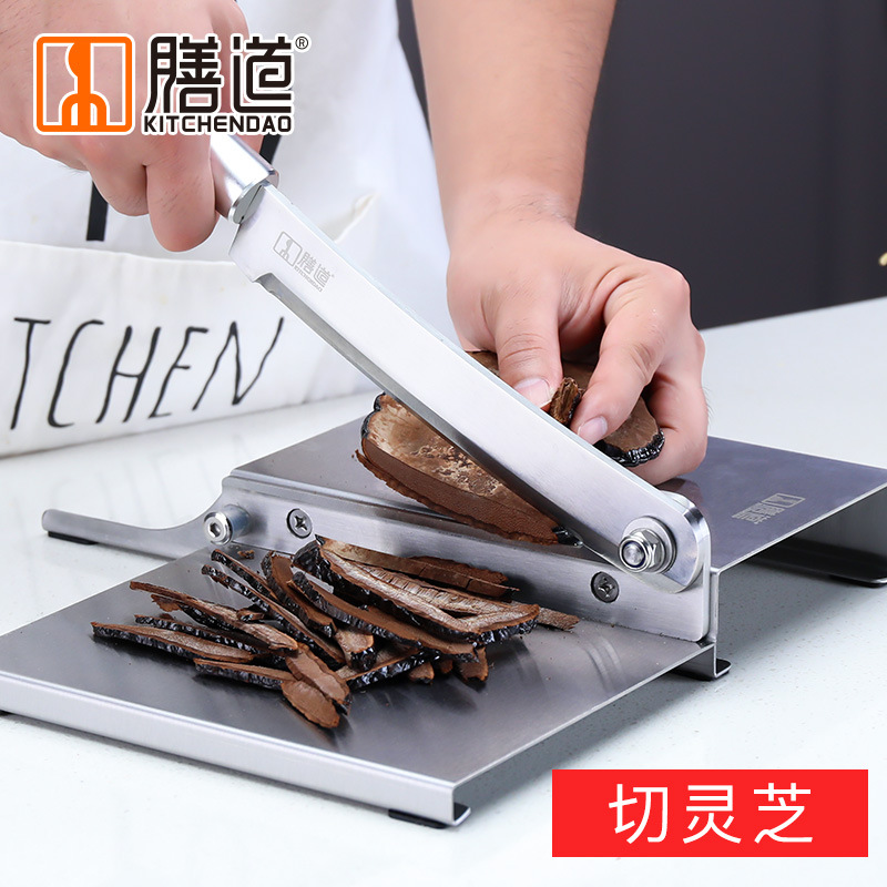 Household guillotine knife medicinal herb cutting machine, Chinese medicine cutting, chicken, duck, beef, fudge cutting, duck neck cutting, beef jerky cutting knife details Picture