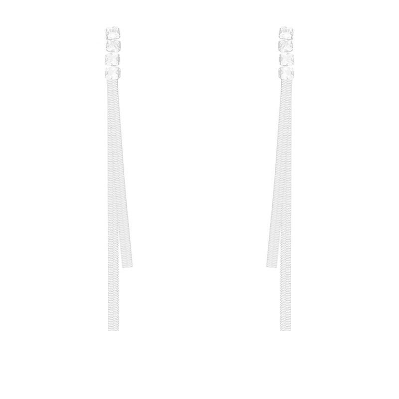 Fashionable, elegant, simple and exquisite, long tassel earrings, summer high-end, light luxury, versatile, the same style of earrings as Internet celebrities for women Item Picture