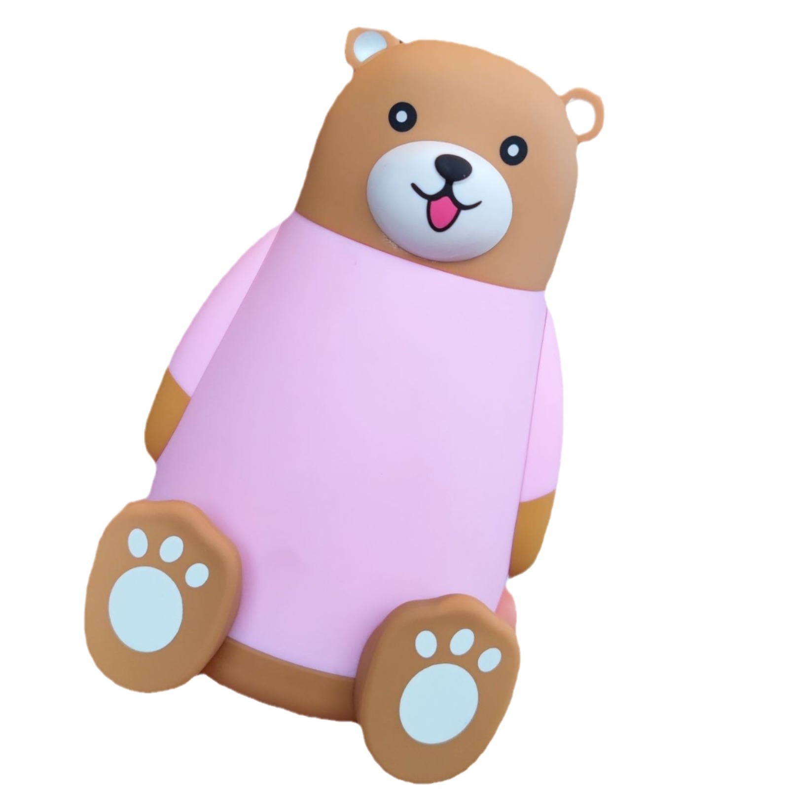Factory direct sales of creative cartoon cute bear double-layer heat-insulating glass water cups, customized European and American standard gift cups Item Picture