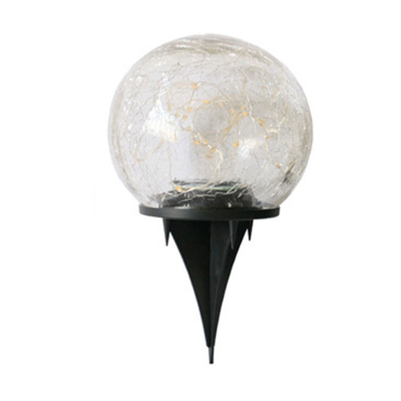 Solar-powered cracked glass ball lawn lamp, waterproof garden decoration, buried landscape, villa outdoor courtyard lamp Specification drawing