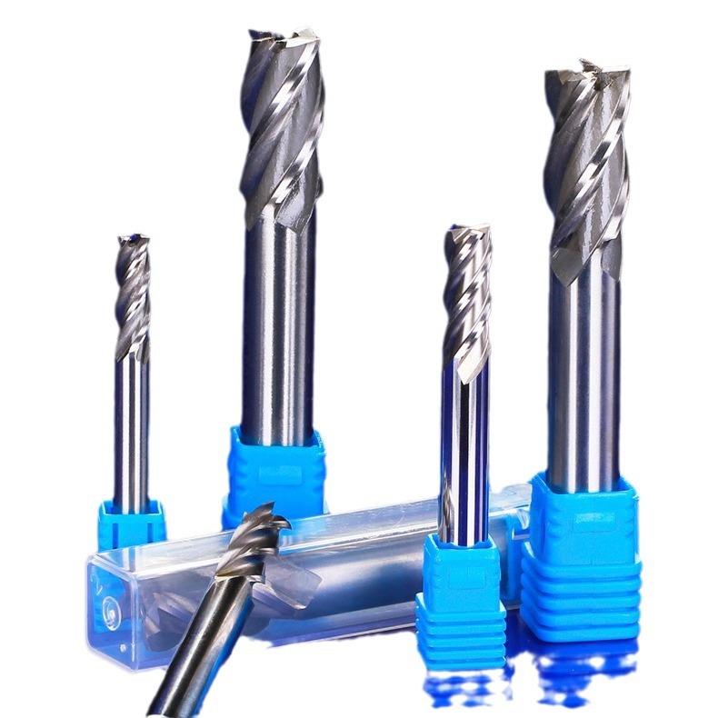 High-speed steel 6542 milling cutter, CNC tool head, extended 2-edge, 3-edge, 4-edge stainless steel super-hard straight shank end mill Item Picture