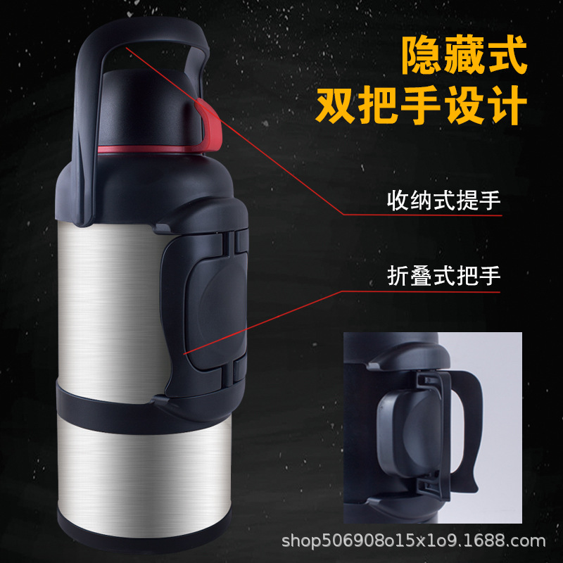 New 6-liter large-capacity insulated travel kettle, vacuum portable car 304 sports water kettle, gift vacuum details Picture