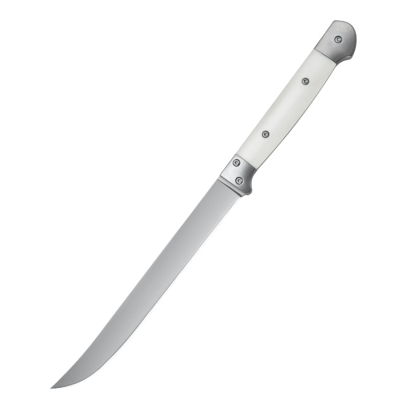 TC4 titanium alloy knife for cutting meat and vegetables, children's complementary food, fruit knife, beef bone handle, bone-picking knife, lightweight, household, rust-resistant Item Picture
