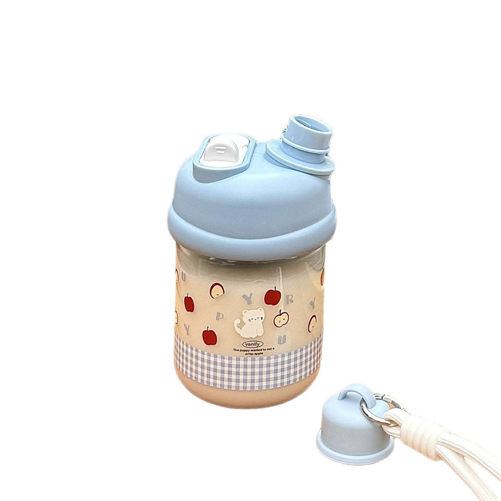 High appearance level coffee cup, portable and easy-to-use cup for female students, Instagram cute new summer star-shaped plastic water cup with a handle Item Picture