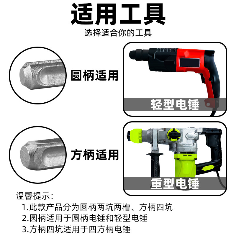Expansion screw strike punch installation hammer head electric hammer dual-purpose anchor bolt concave electric hammer dual-purpose anti-theft door and window installation Application Scenario