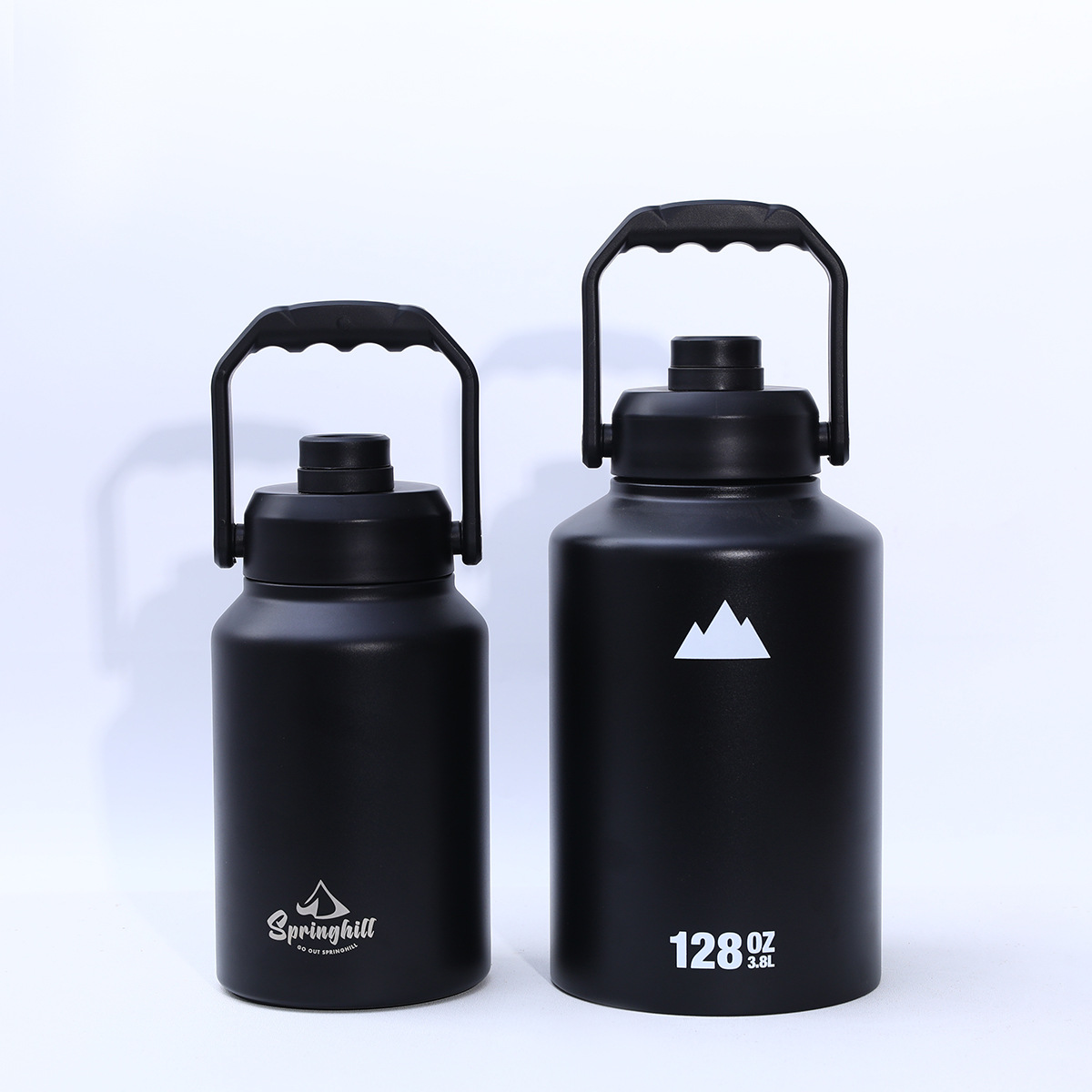 For outdoor use, carry a 304 stainless steel insulated water bottle with a handle, a 128oz large-capacity vacuum space flask Application Scenario
