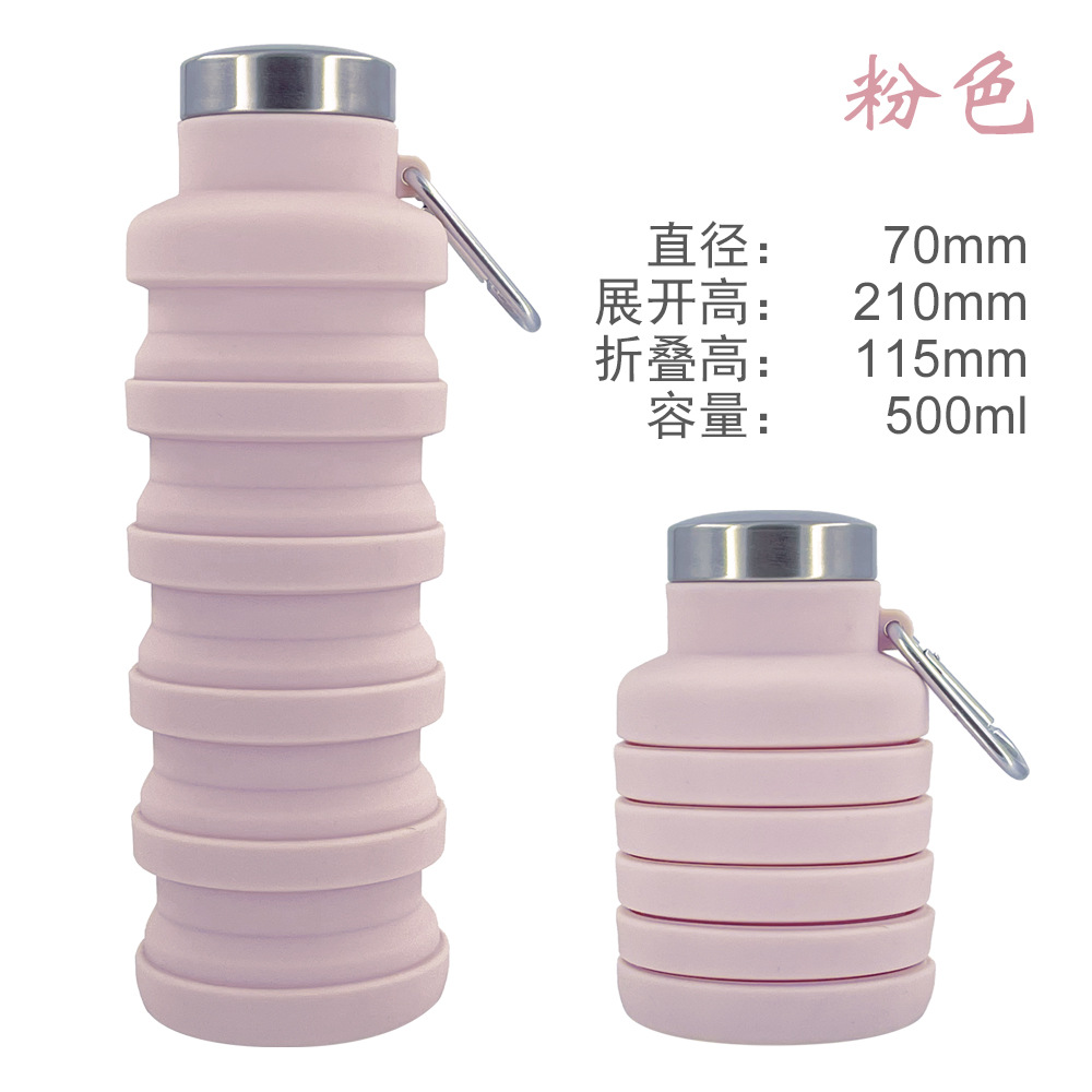 Cross-border bestseller silicone foldable water bottle, creative cycling telescopic cup, portable outdoor sports water bottle gift Application Scenario