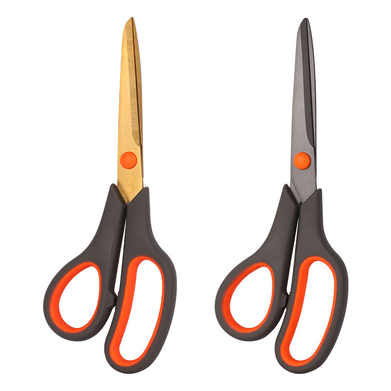 Lin Tai's office scissors, student household sewing and paper-cutting knives, Teflon hand art knives, gold and black scissors Item Picture