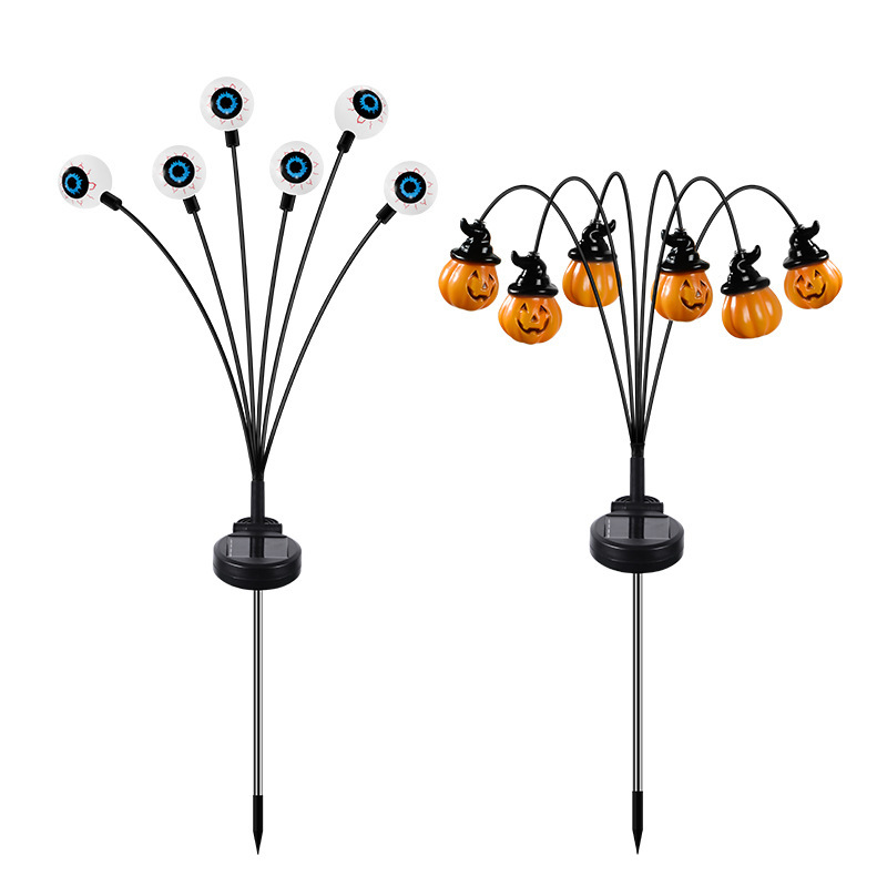 LED pumpkin lanterns, solar outdoor eyeball lights, Halloween lights, Christmas decoration and arrangement, courtyard lawn lights Item Picture