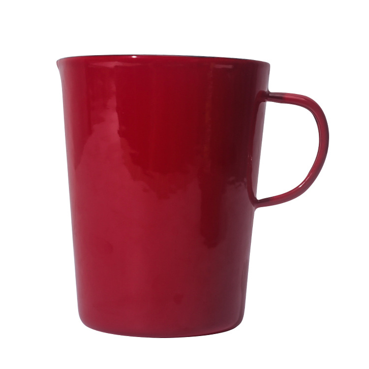 1000ml enamel measuring cup, enamel beaker, thickened enamel measuring cup with scale, enamel cup for export to Japan Specification drawing