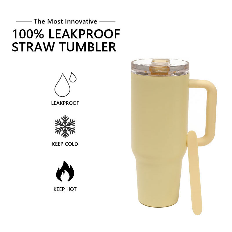 Cross-border bestseller, large-capacity insulated cup, crowbar, easy to clean, American-style large-mouth car cup, light luxury and high-end water cup Application Scenario