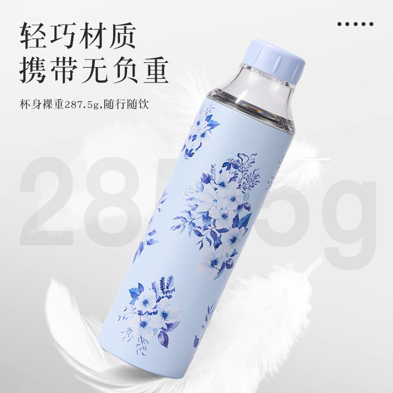 New national trend blue and white porcelain cold brew cup, 304 stainless steel cold brew cup, 20oz car cup, 3D printing, customizable Application Scenario
