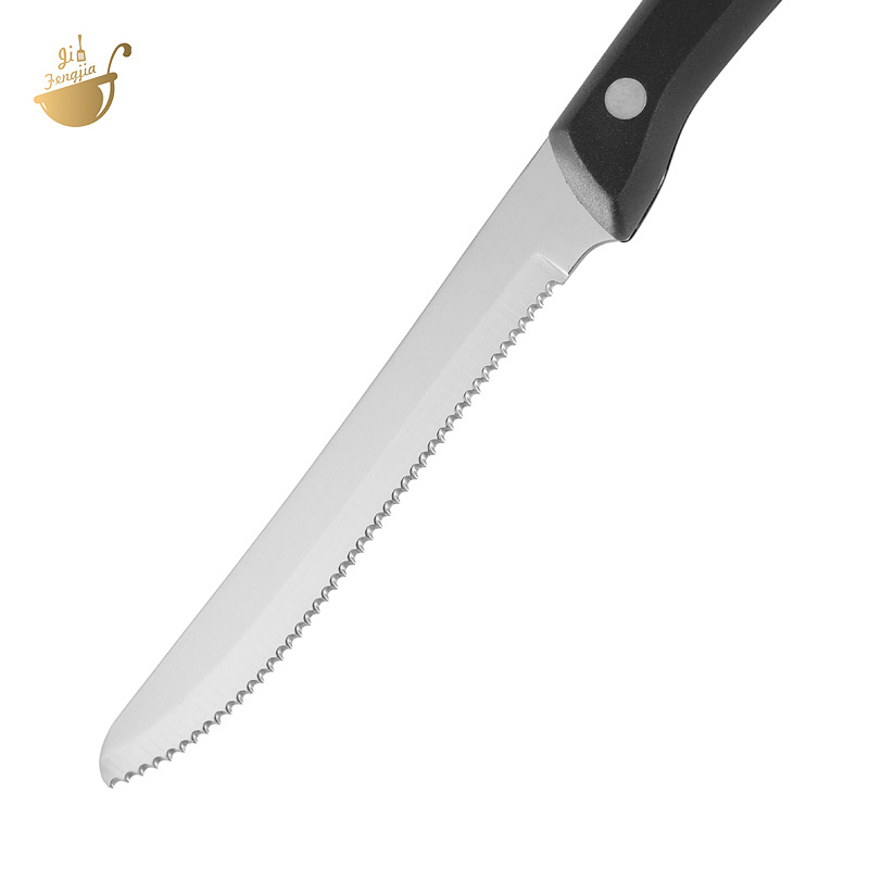 Yangjiang Knife Kitchen Stainless steel Western steak knife, PP handle tableware, small serrated knife, bread knife, fruit knife, household Specification drawing