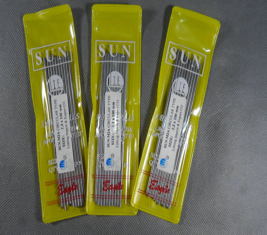 0.4mm-20.0mm high-speed steel circular turning tool SUN brand white steel bar M2A punch Specification drawing