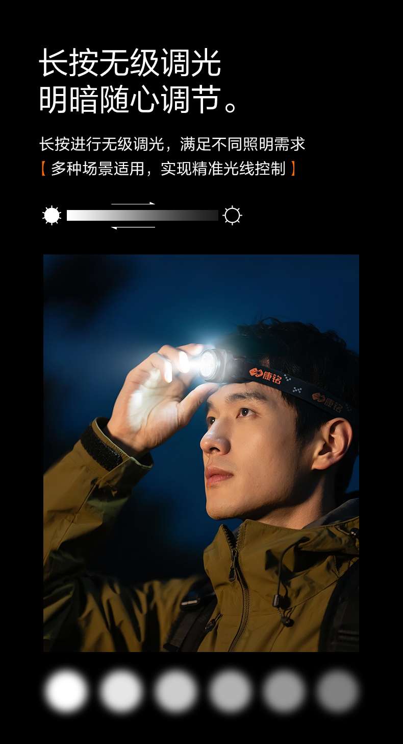 康铭多功能聚泛光锂电池头灯KM-2930A详情图9