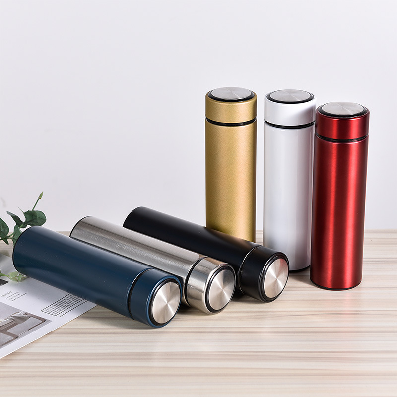Cross-border stainless steel insulated cups, large-capacity business straight cups for men and women, portable tea brewing separation cups, water cups as gifts details Picture