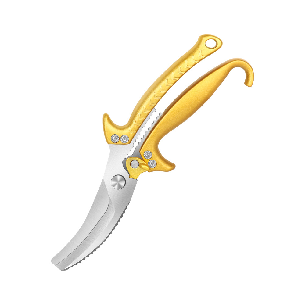 Lin Taizuo kitchen Scissors Special bone-cutting stainless steel multi-functional scissors, household Japanese SK5 powerful chicken bone scissors Item Picture