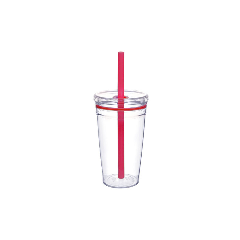 Cross-border manufacturer direct supply summer new model 450ml milk tea cup, straw cup, single-layer candy multi-color plastic water cup Item Picture