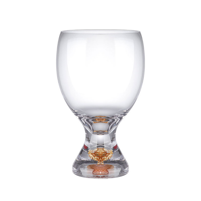 Wholesale of gold foil beer cup sets, creative cinched waist wine glasses, commercial light luxury high-end large-capacity glass draft beer cups Item Picture