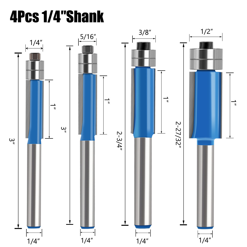 4-piece set of head double-axis trimming machine, woodworking side milling cutter, trimming cutter, furniture decoration cutter head engraving undefined