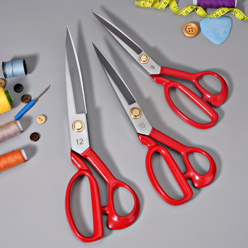 Left-handed sewing scissors, tailor, cut clothing, professional cutting, large scissors, 8-12 inch, special fabric cutting, household details Picture