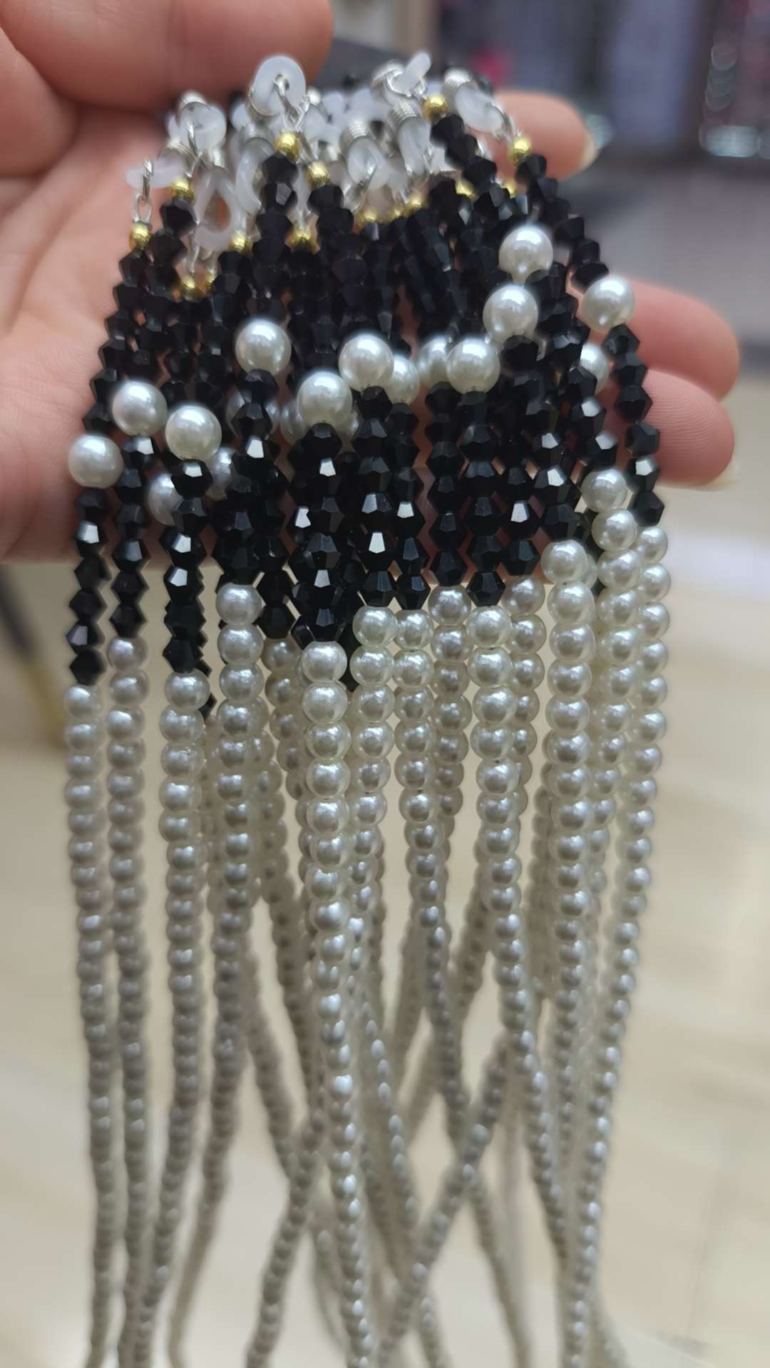 眼镜链女挂脖时尚黑链条硅胶眼镜配饰潮流简约眼镜及配件详情图3